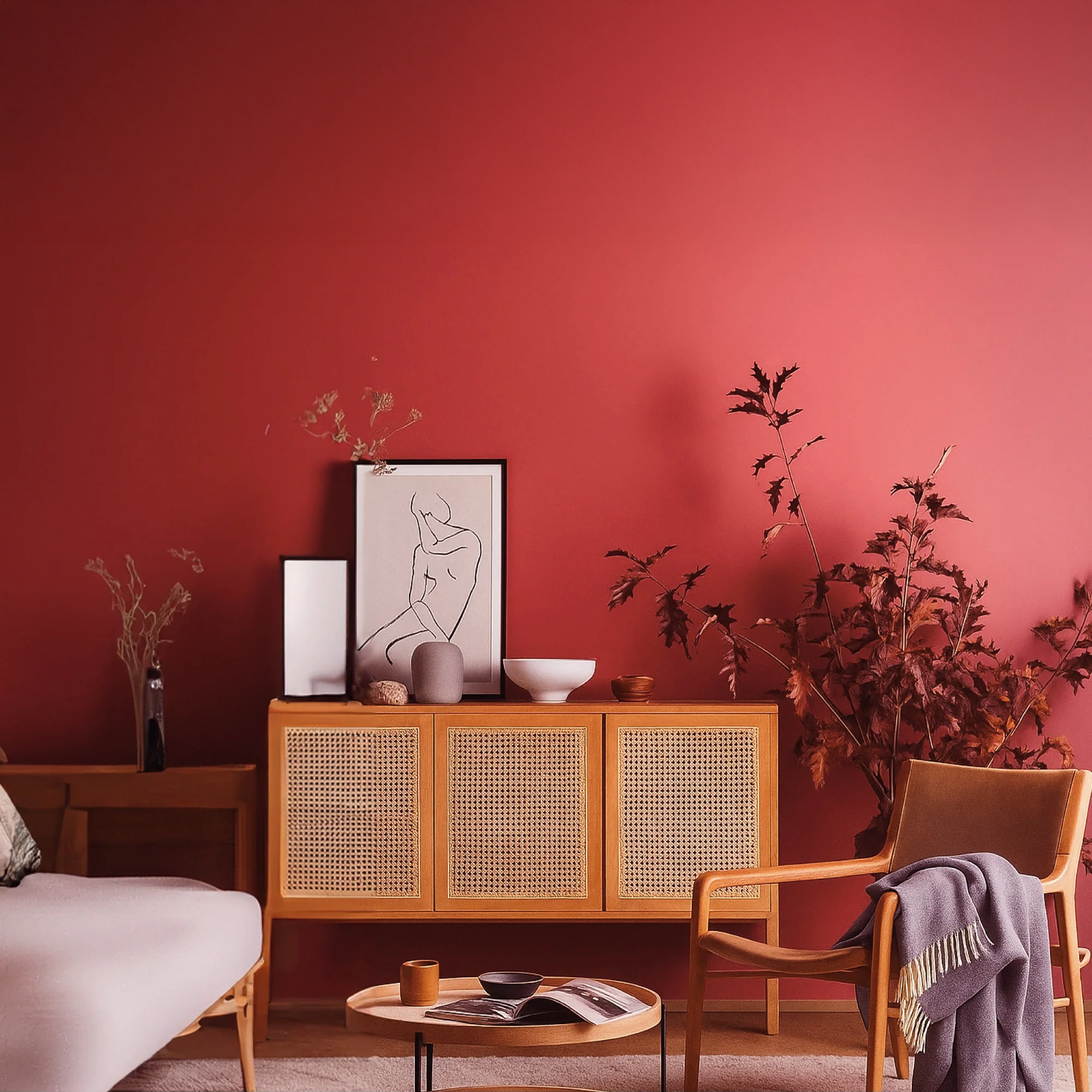 Wandfarbe edelmatt rot (Laubrot) No. 451 Design Collection 5L - Craft Colors