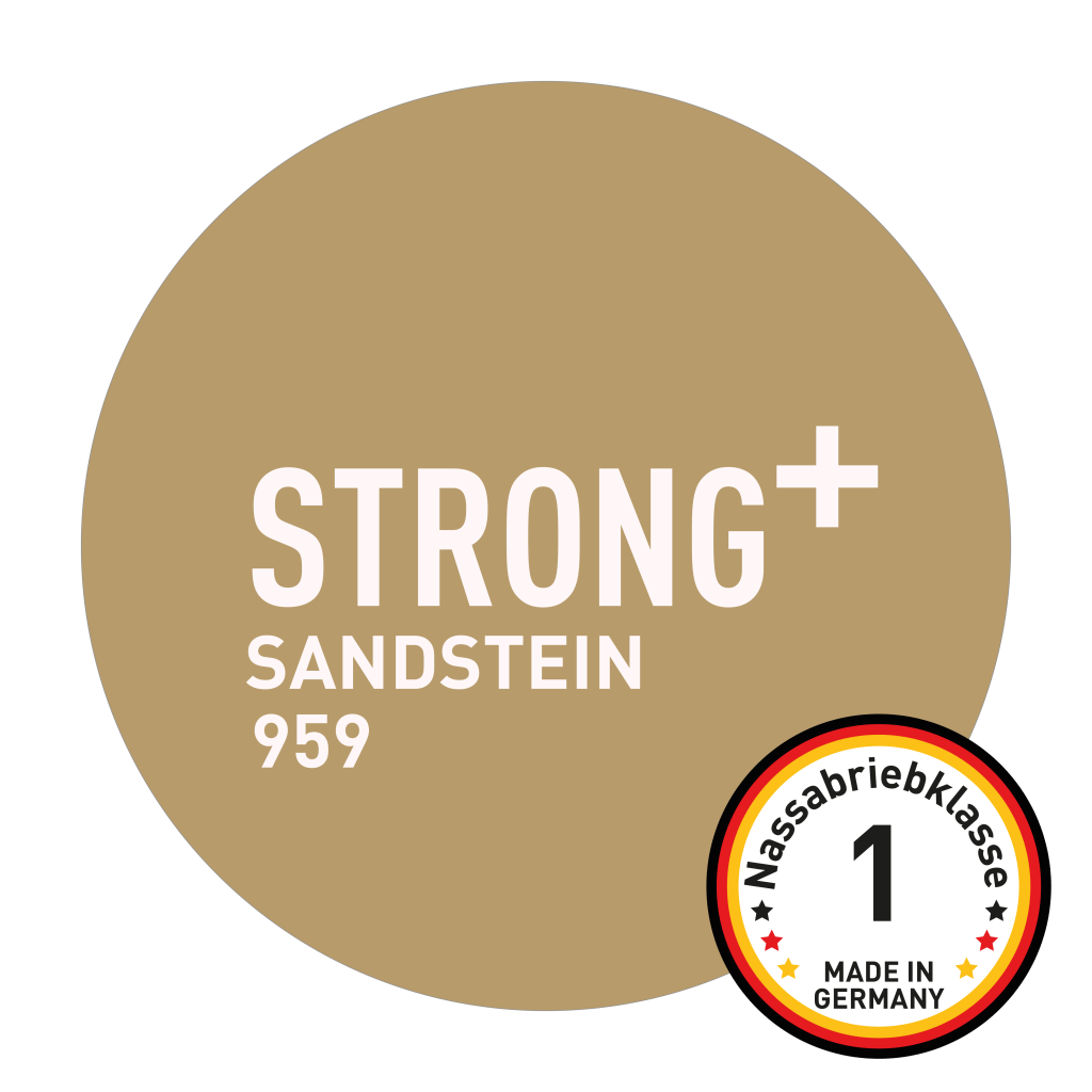 Wandfarbe Strong+ Sandstein gelb No. 959, 5 l für stark beanspruchte Flächen wie Treppenhäusern - Craft Colors