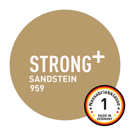 Wandfarbe Strong+ Sandstein gelb No. 959, 5 l für stark beanspruchte Flächen wie Treppenhäusern - Craft Colors