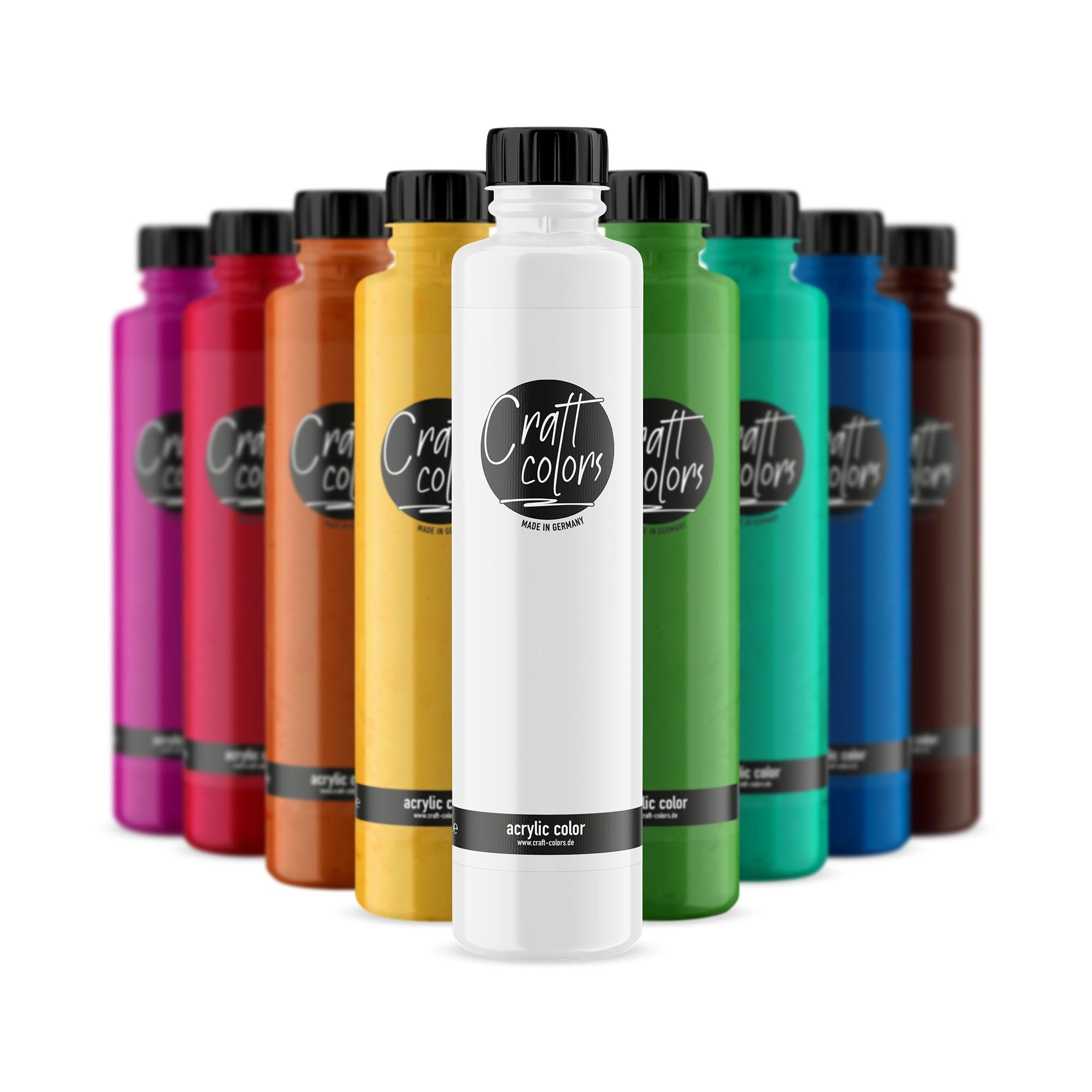 Acrylfarben Set XL - Malfarben | 10 x 750ml - Craft Colors