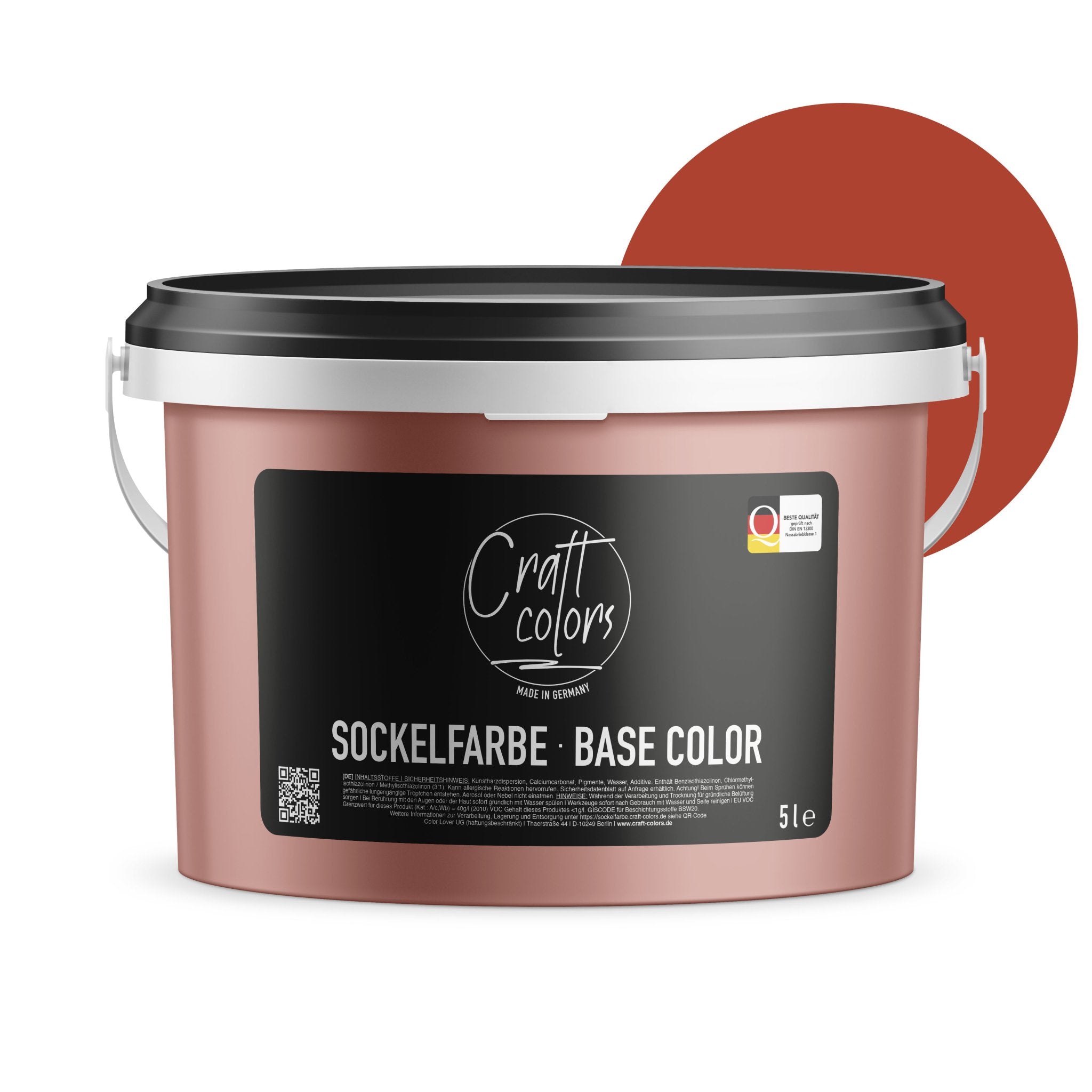 Sockelfarbe 5L | Ziegelrot - Craft Colors